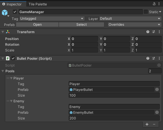 script d'object pooling